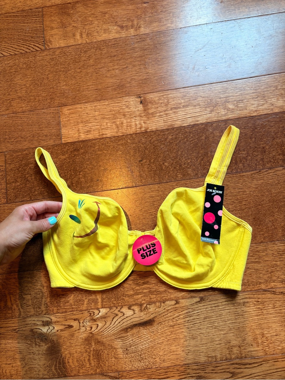 Joe Boxer Yellow Smiley Bra